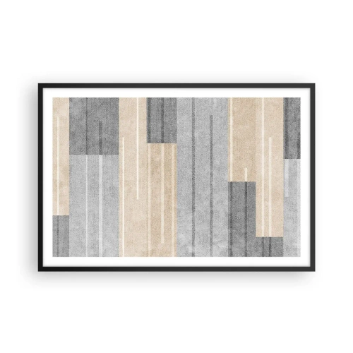 Plakat w czarnej ramie - Kompozycja: trzymać pion - 91x61 cm