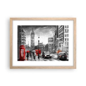 Plakat w ramie jasny dąb - Wcale nie szare miasto - 40x30 cm