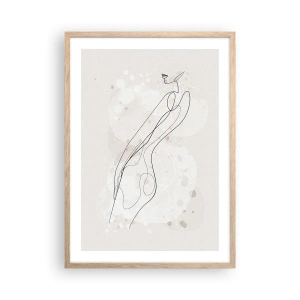 Plakat w ramie jasny dąb - Pobłądzić spojrzeniem - 50x70 cm