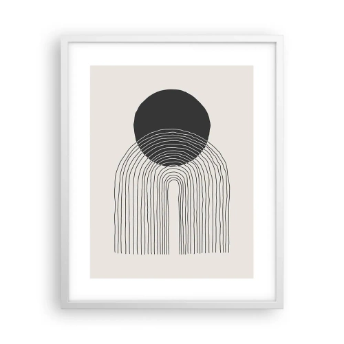 Plakat w białej ramie - Drżenie i pewność - 40x50 cm