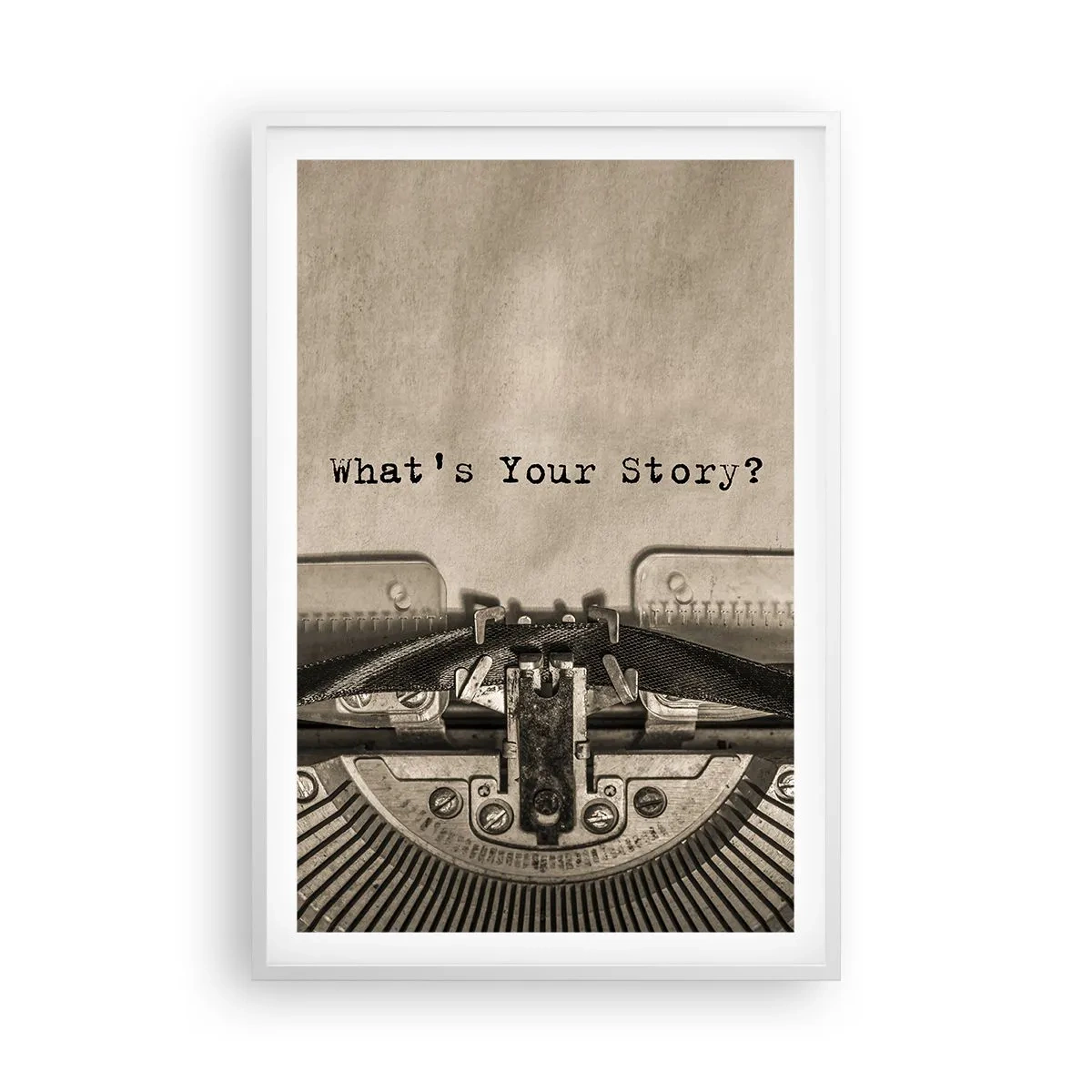 Plakat w białej ramie - Opowiedz mi - 61x91 cm