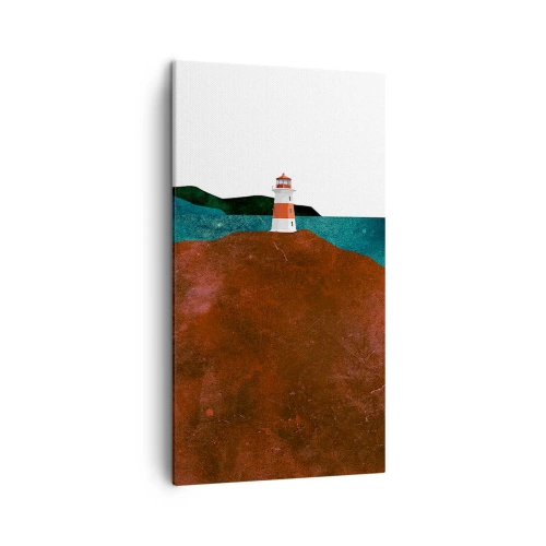 Obraz na płótnie - Wpatrzona w morze - 45x80 cm