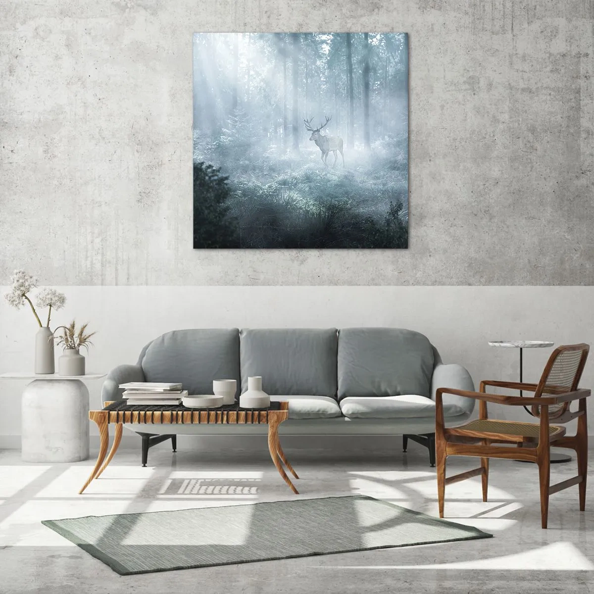 Obraz na szkle - Poranny obchód włości - 70x70 cm