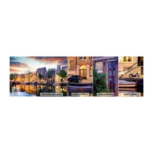 Fototapeta Próbka Samoprzylepna Deluxe Sticker - Powściągliwe i spokojne holenderskie piękno - Miasto, Architektura, Amsterdam - 100x30 cm