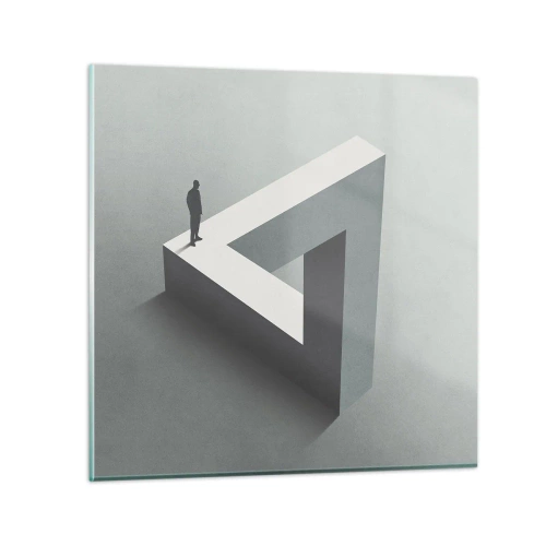 Obraz na szkle - A jednak możliwe - 30x30 cm