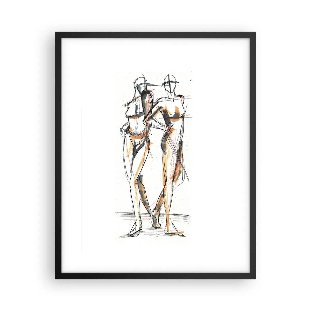 Plakat w czarnej ramie - Studium wdzięku - 40x50 cm