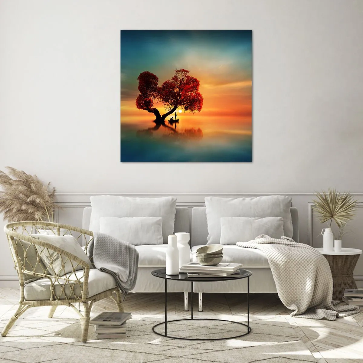 Obraz na szkle - Oddaleńcy i ciszyzna bezświata - 60x60 cm