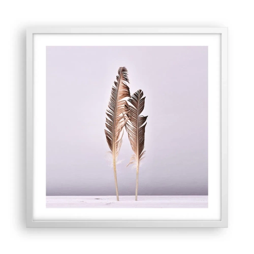 Plakat w białej ramie - Przeciw nicości - 50x50 cm