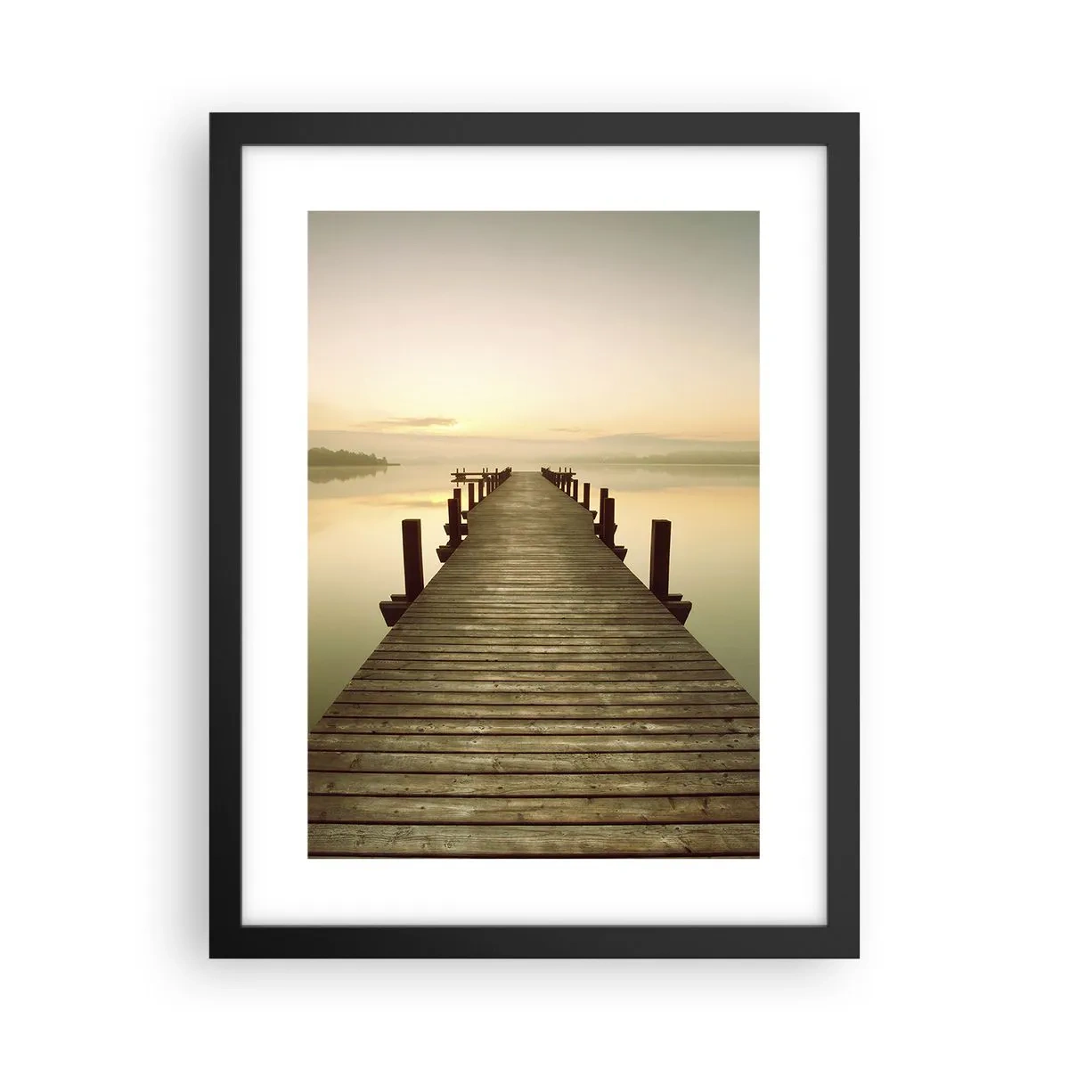 Plakat w czarnej ramie - Przedświt, świtanie, światło - 30x40 cm
