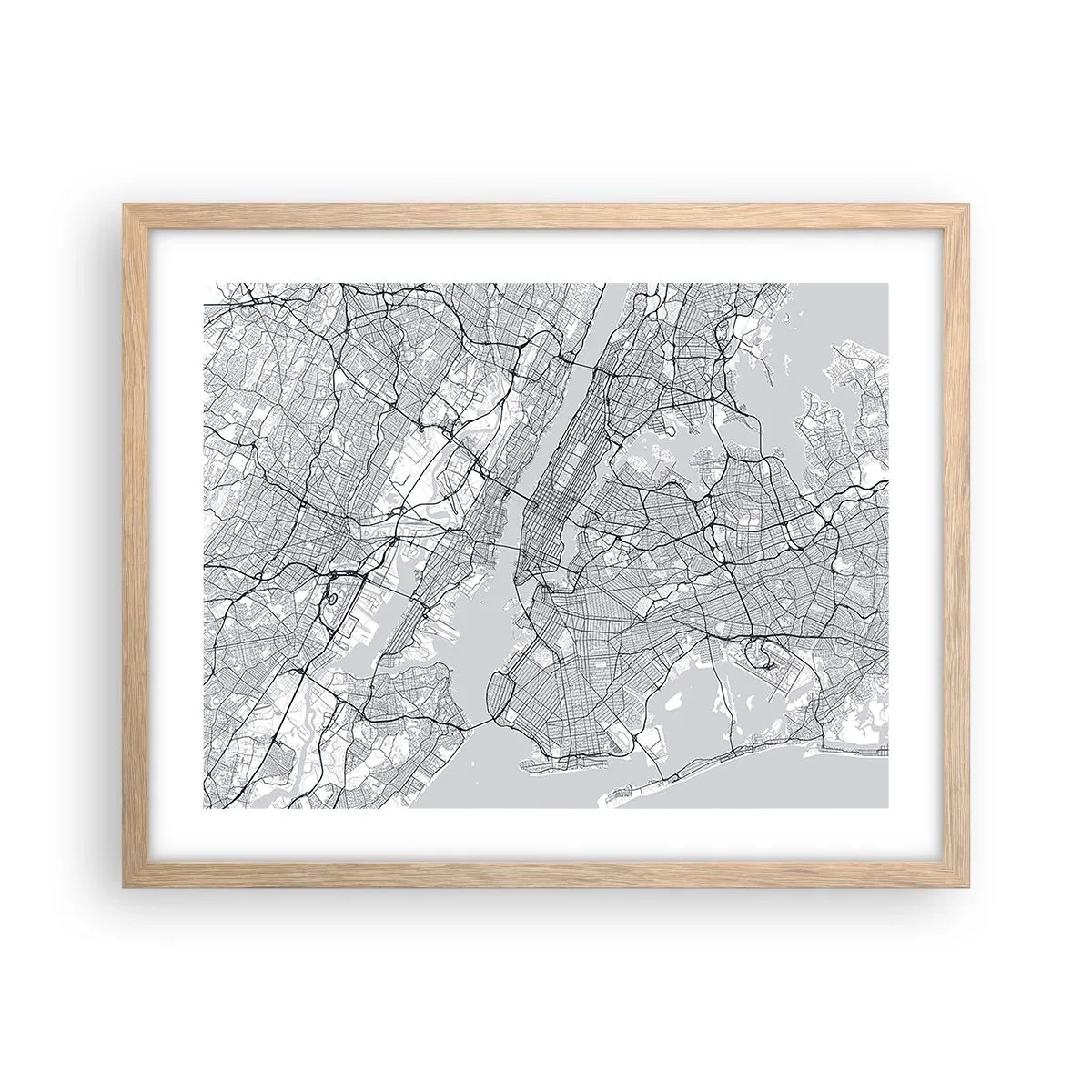 Plakat w ramie jasny dąb - Anatomia metropolii - 50x40 cm