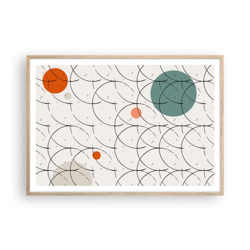Plakat w ramie jasny dąb - W pop-artowym duchu - 100x70 cm