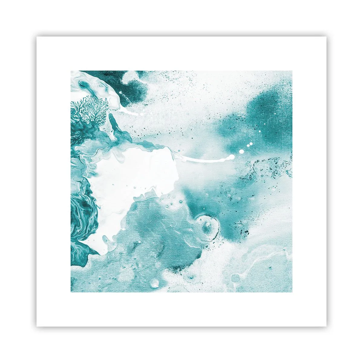 Plakat - Rozlewiska błękitu - 30x30 cm