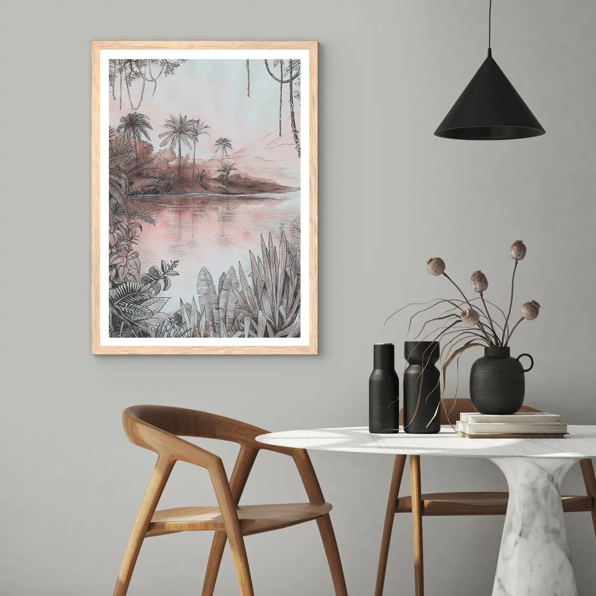 Plakat w ramie jasny dąb - XIX-wieczny pamiętnik odkrywcy - 50x70 cm