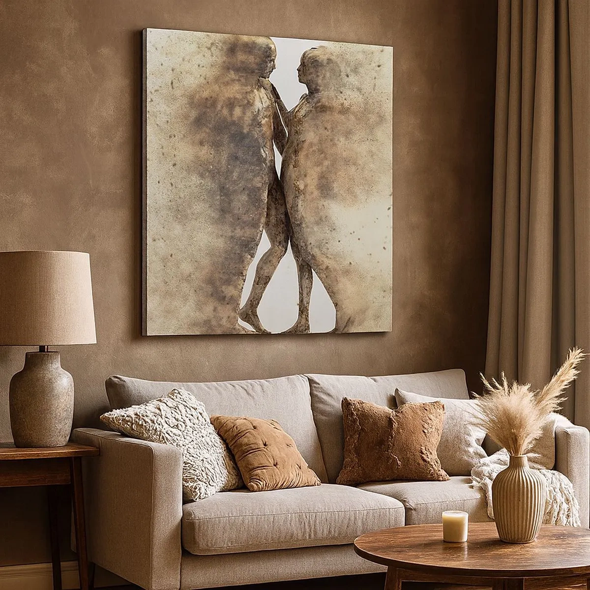 Obraz na płótnie - Z prochu powstali, by kochać - 30x30 cm