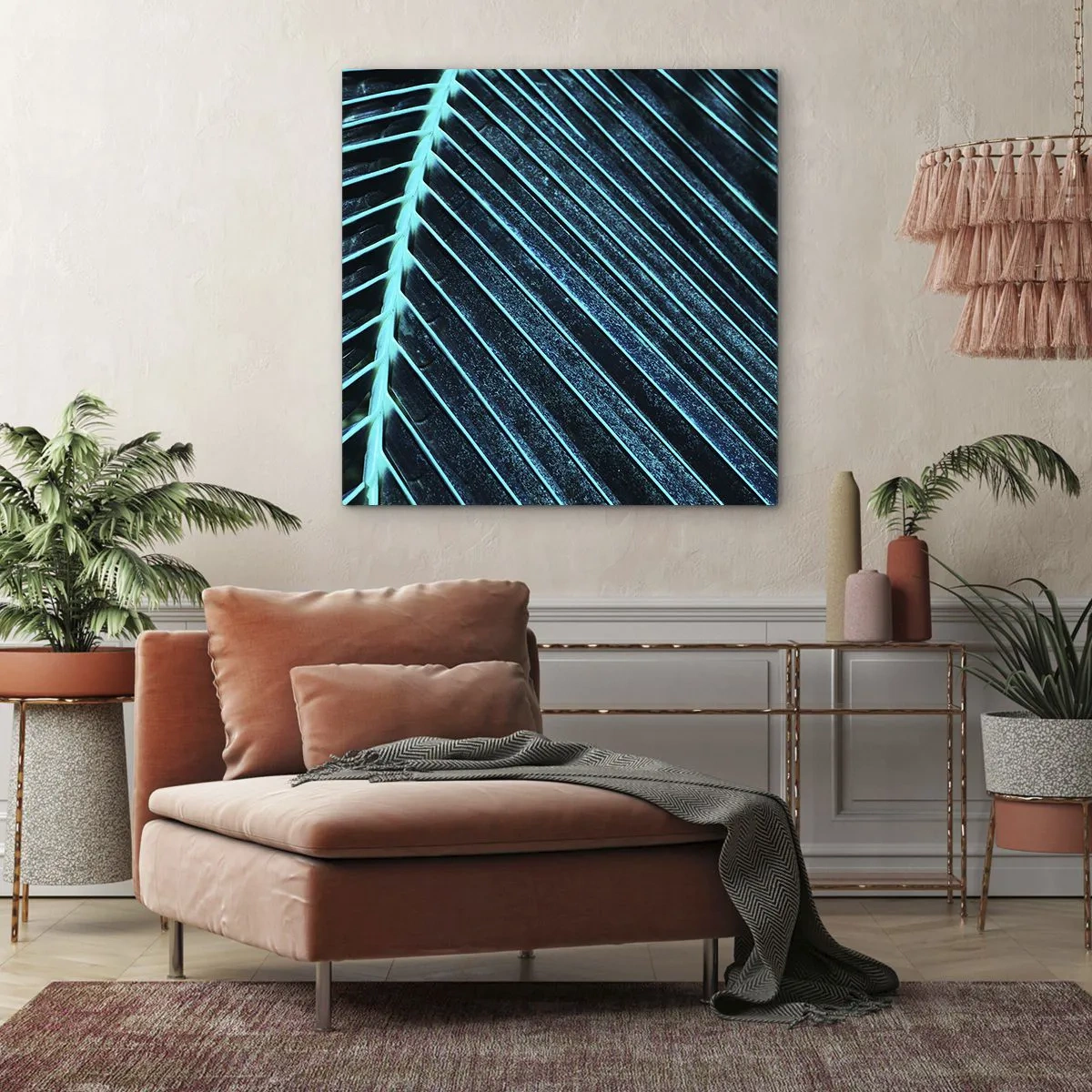 Obraz na płótnie - Faktura zieleni - 40x40 cm