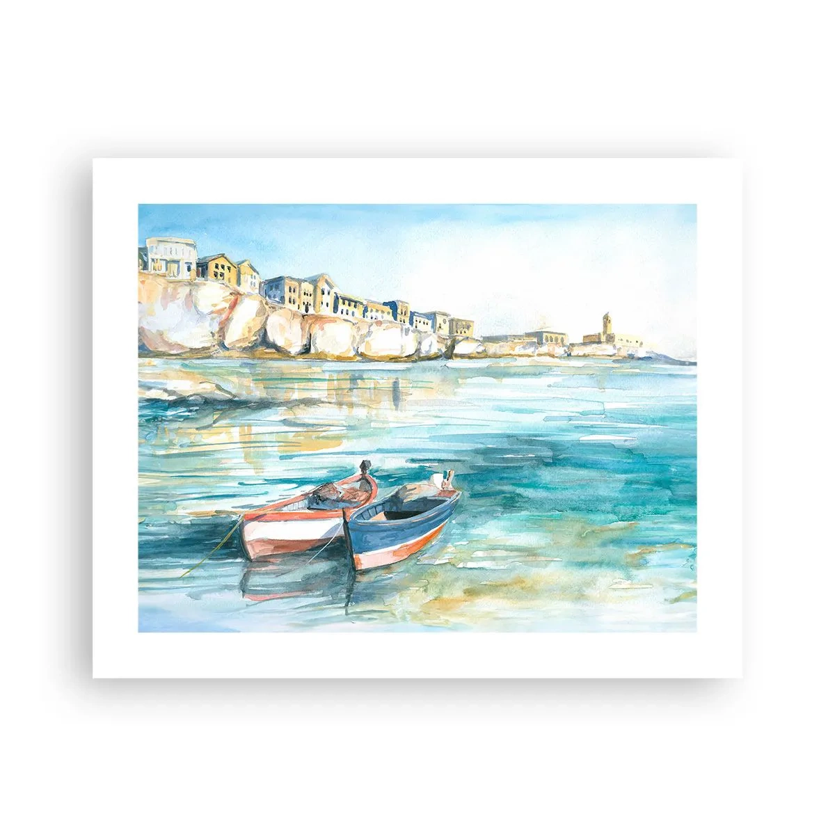 Plakat - Pejzaż w lazurze - 50x40 cm