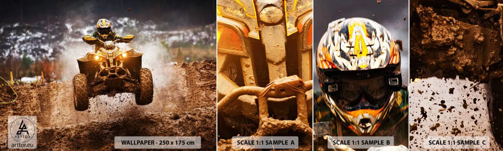 Fototapeta Próbka Samoprzylepna Deluxe Sticker - No risk no fun - Sport, Quad, Wyścig - 100x30 cm