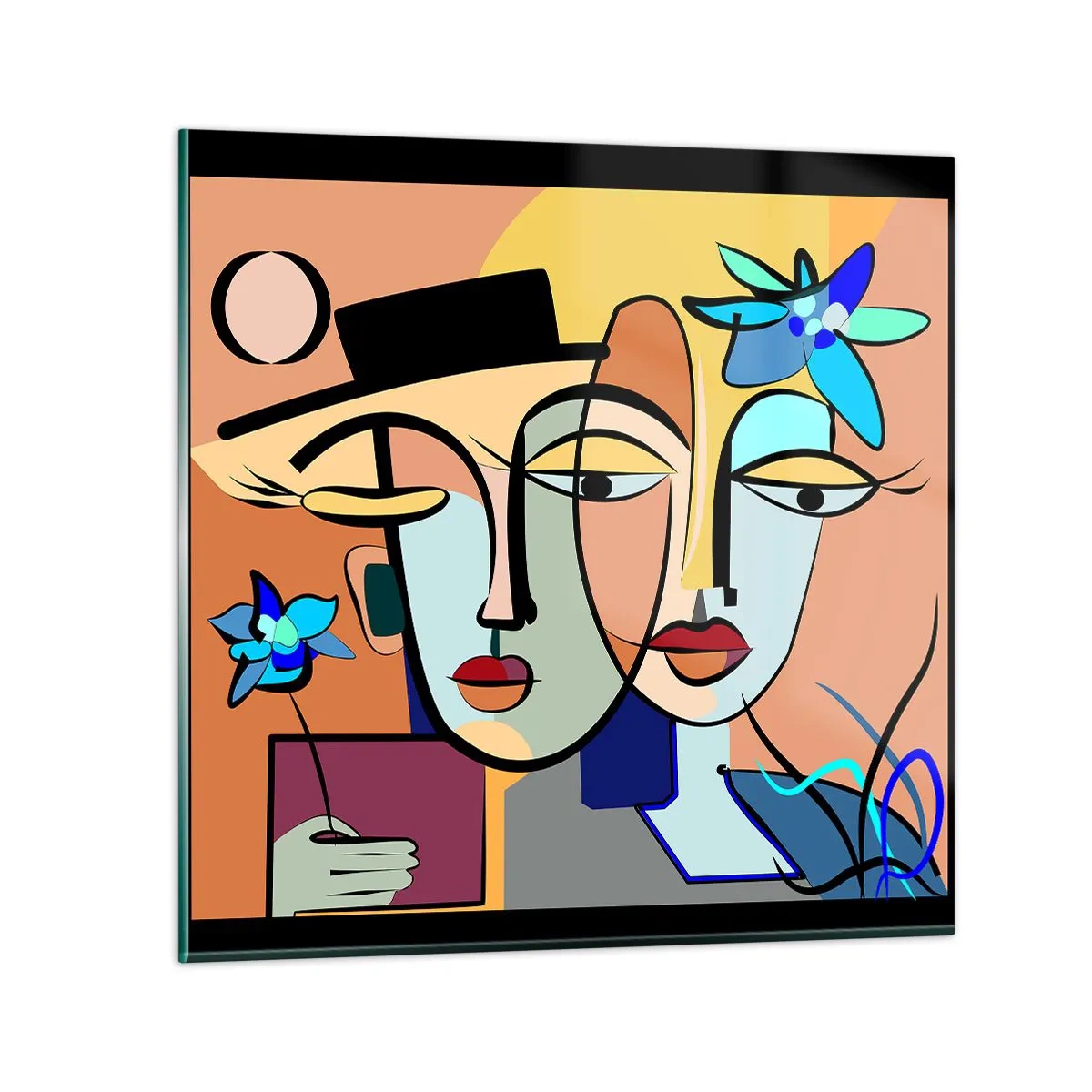 Obraz na szkle - Picassowskie randez vous - 30x30 cm