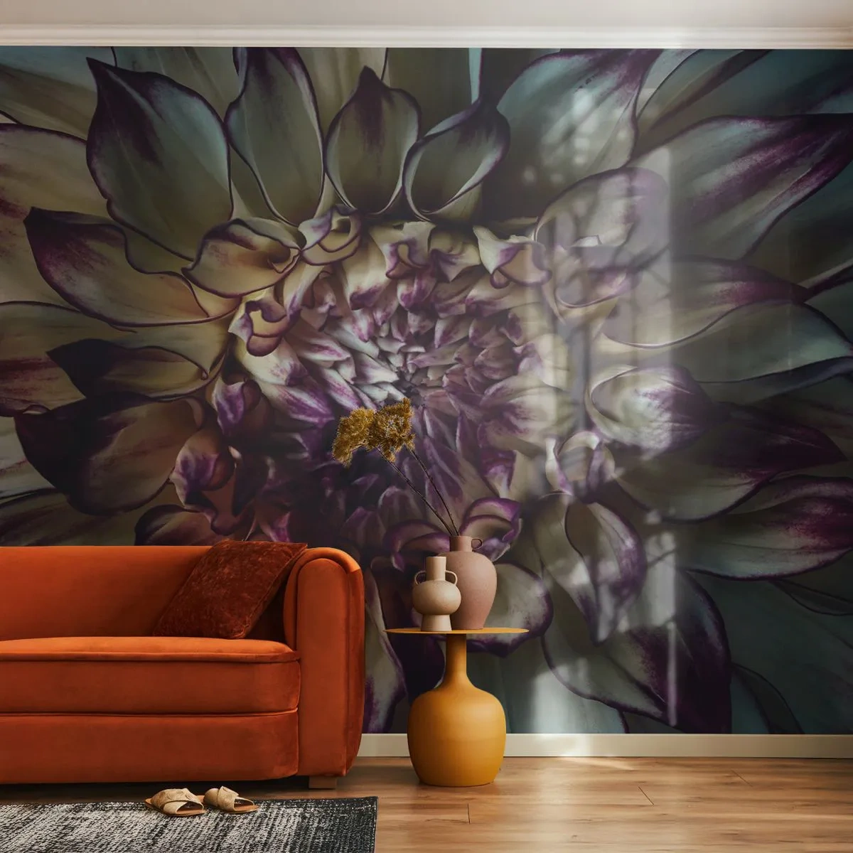 Fototapeta Samoprzylepna Deluxe Sticker - Rozkwit młodości - Kwiaty, Dalia, Kwitnący Kwiat - 250x175 cm