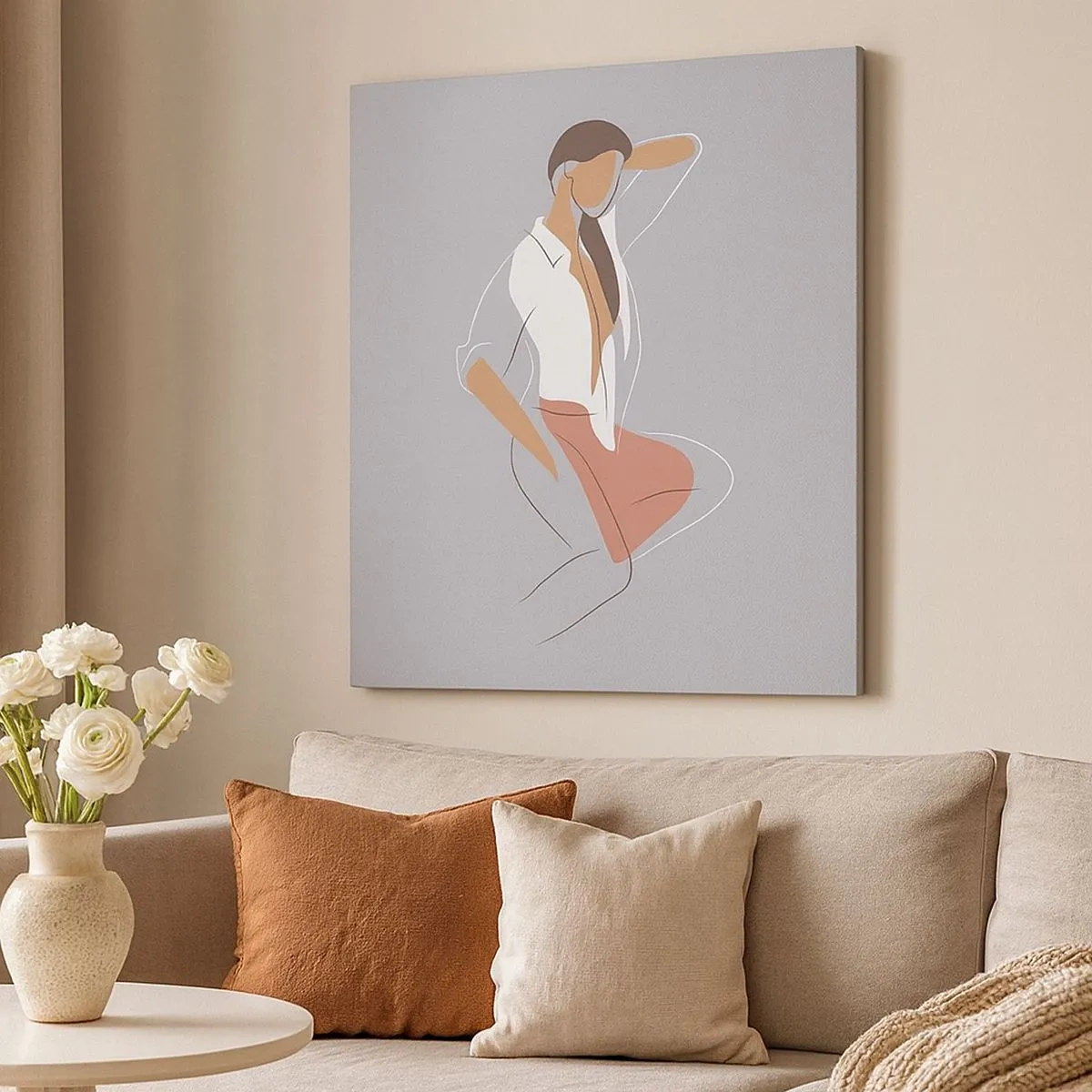 Obraz na płótnie - Zarys wdzięku - 30x30 cm