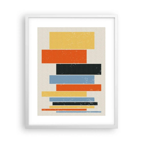 Plakat w białej ramie - Zapis muzyki - 40x50 cm