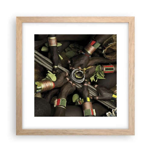 Plakat w ramie jasny dąb - Jesteśmy razem - 30x30 cm