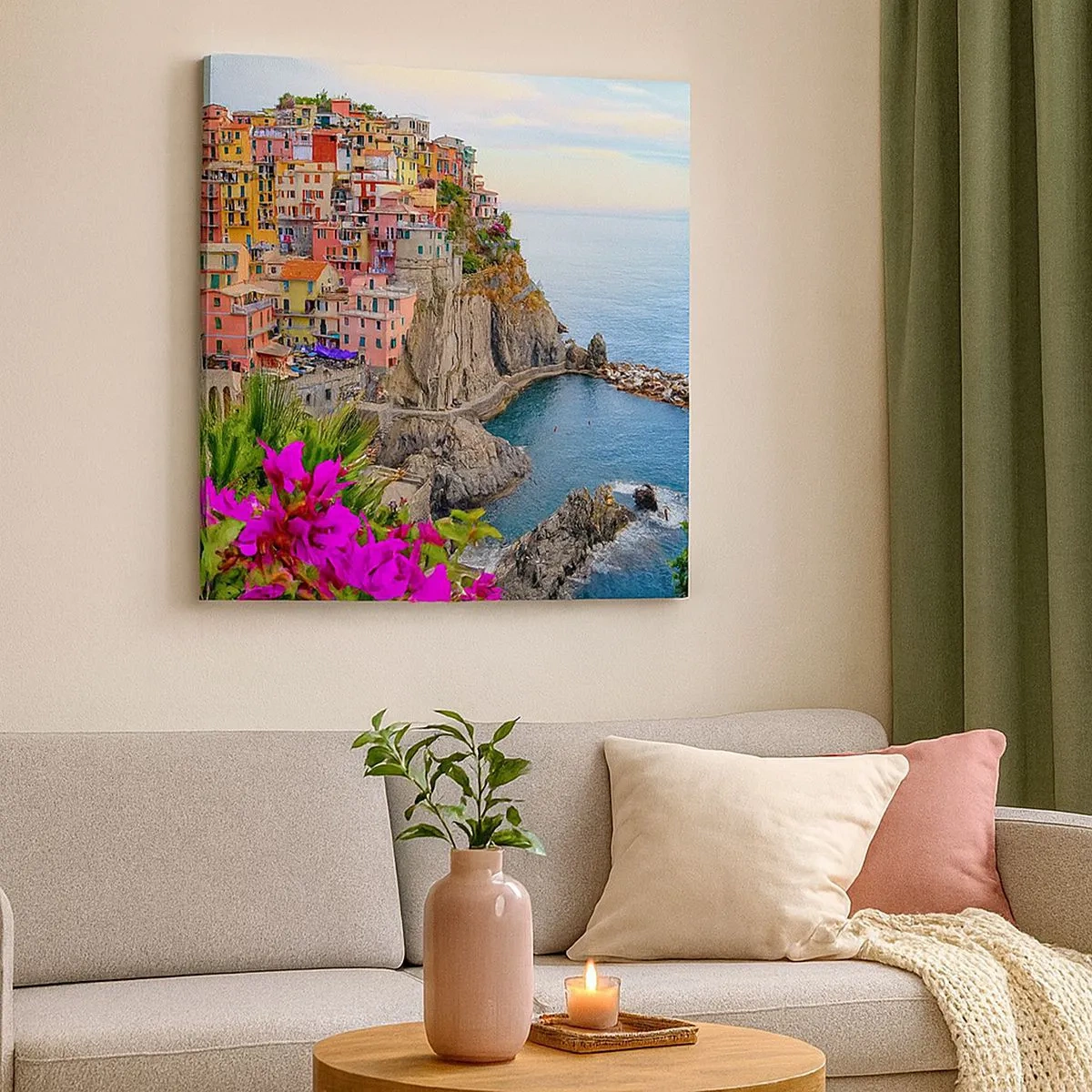 Obraz na płótnie - Śmiejące się miasto - 30x30 cm