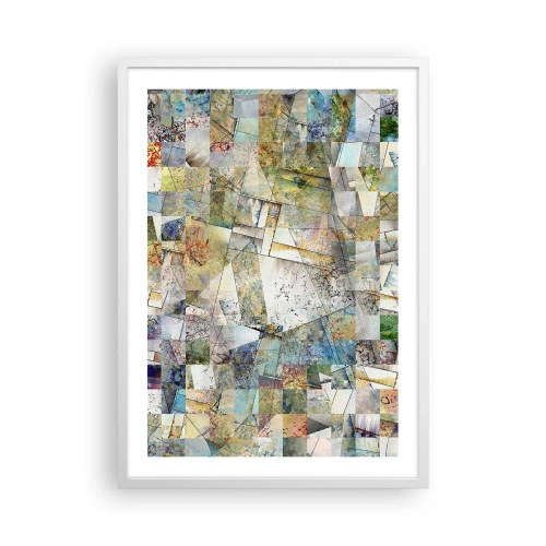 Plakat w białej ramie - Geometryczne przetasowanie - 50x70 cm