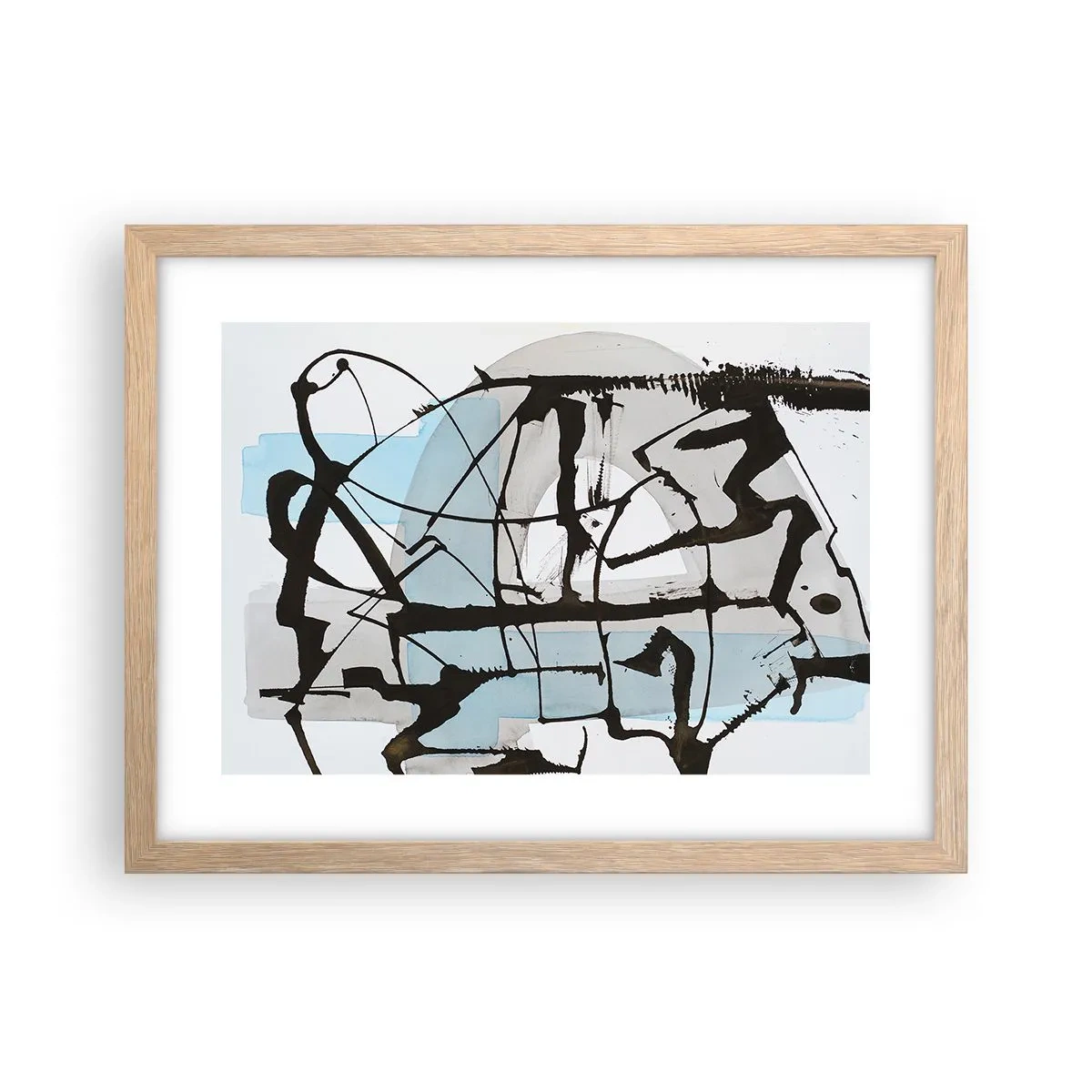 Plakat w ramie jasny dąb - Mimo wszystko błękitny - 40x30 cm