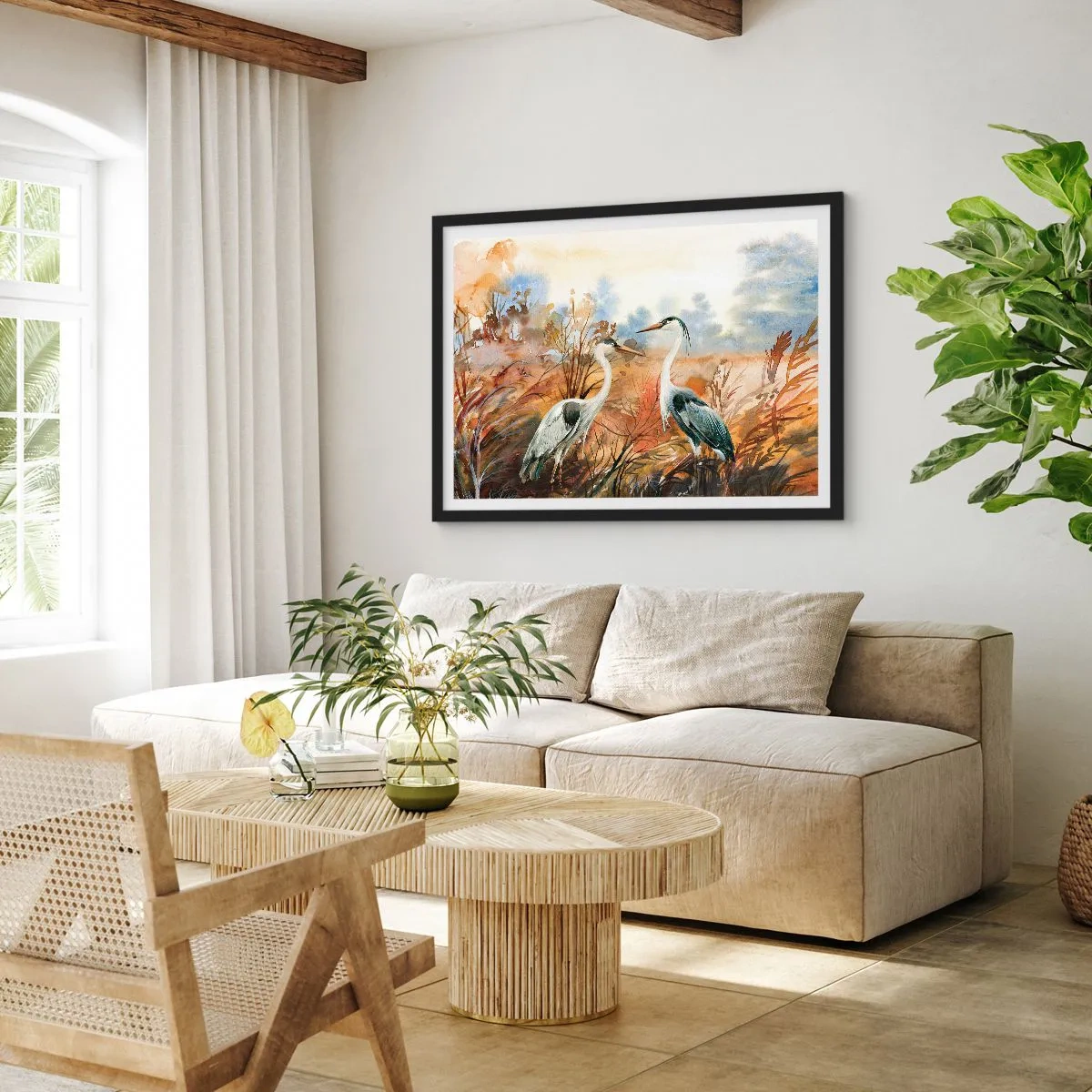 Plakat w czarnej ramie - Dokąd jesienią? - 91x61 cm