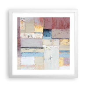 Plakat w białej ramie - Spokój geometrii - 40x40 cm