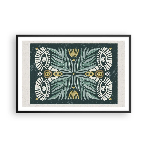 Plakat w czarnej ramie - Jak ludowa wycinanka - 91x61 cm