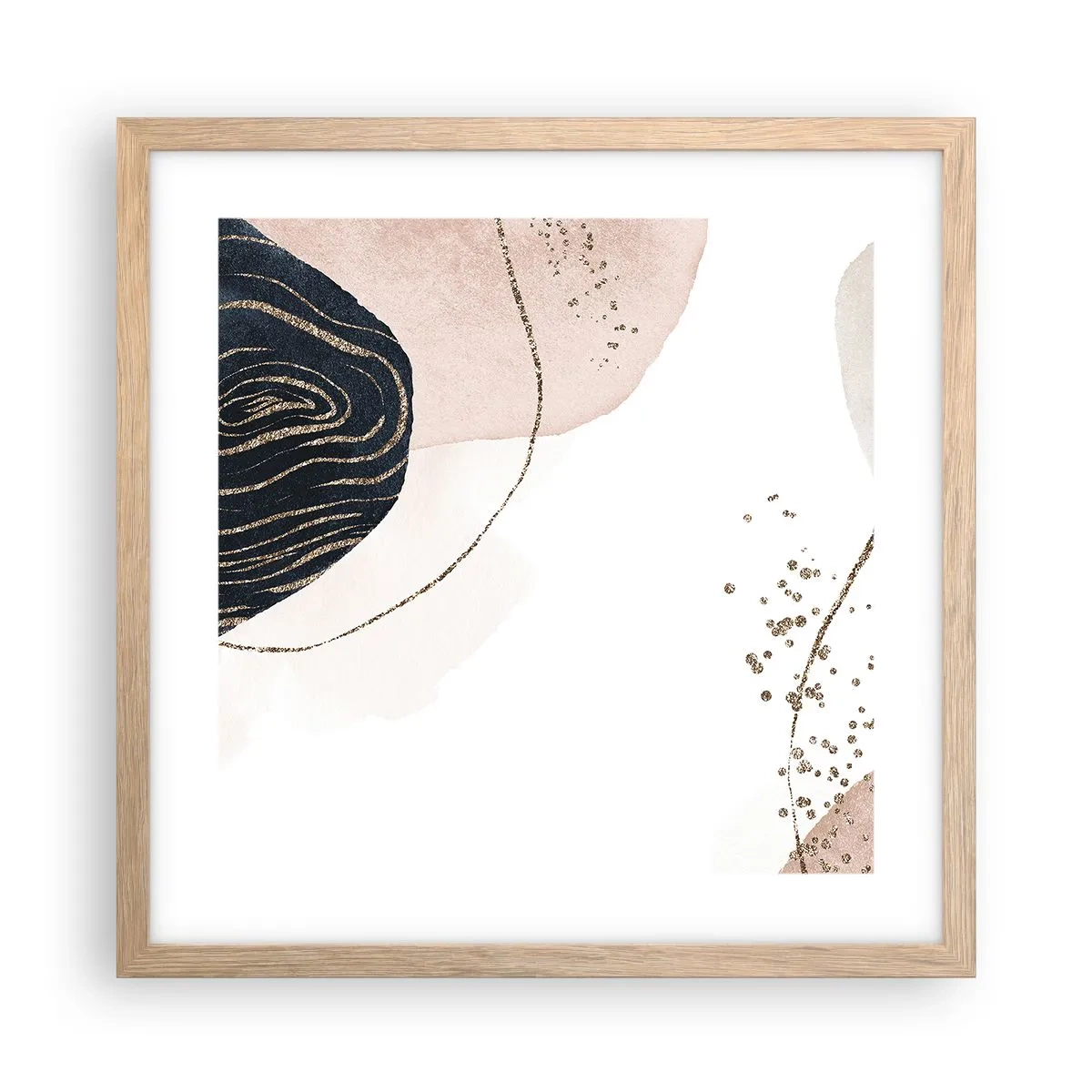 Plakat w ramie jasny dąb - Wszystko płynie - 40x40 cm