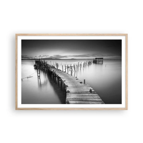 Plakat w ramie jasny dąb - Spokój zapomnianego brzegu - 91x61 cm