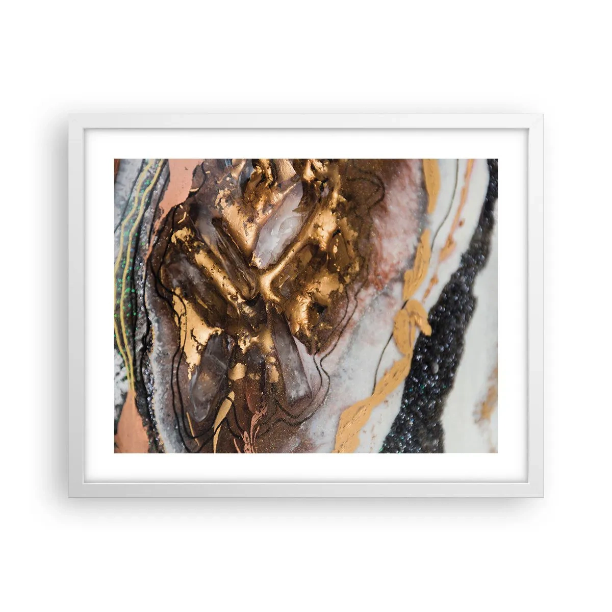 Plakat w białej ramie - Żywioł ziemi - 50x40 cm