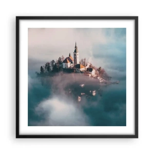 Plakat w czarnej ramie - Wyspa marzeń - 50x50 cm
