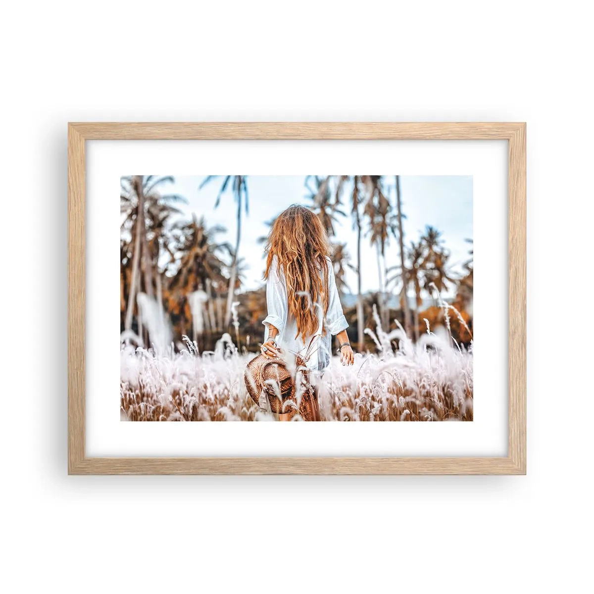 Plakat w ramie jasny dąb - Zrodzona z puchu traw - 40x30 cm