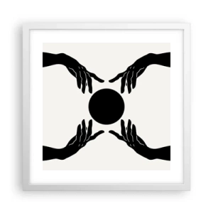 Plakat w białej ramie - Tajemny znak - 40x40 cm