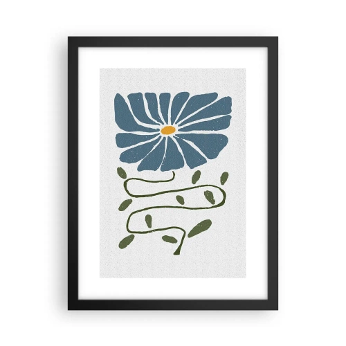Plakat w czarnej ramie - Gałązką do kwiatu - 30x40 cm