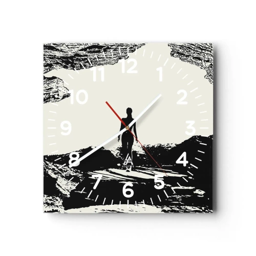 Zegar ścienny - Nowe spojrzenie - 40x40 cm