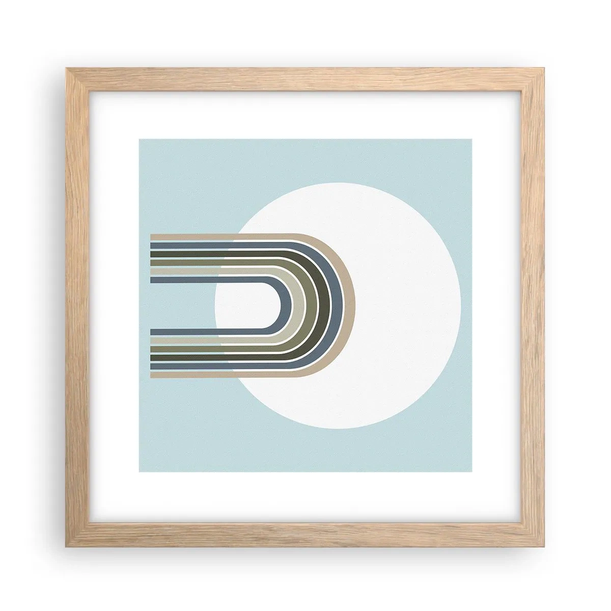 Plakat w ramie jasny dąb - Nieodparte przyciąganie - 30x30 cm