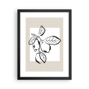 Plakat w czarnej ramie - Gdzie cytryna dojrzewa… - 30x40 cm