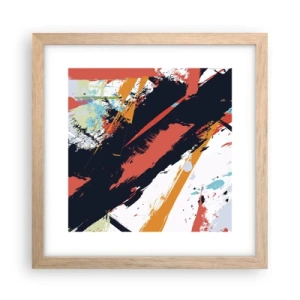 Plakat w ramie jasny dąb - Kompozycja dynamiczna - 30x30 cm