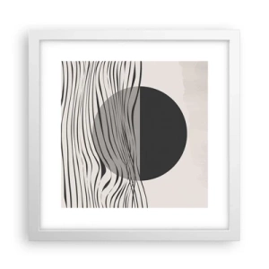 Plakat w białej ramie - Kompozycja połowiczna - 30x30 cm
