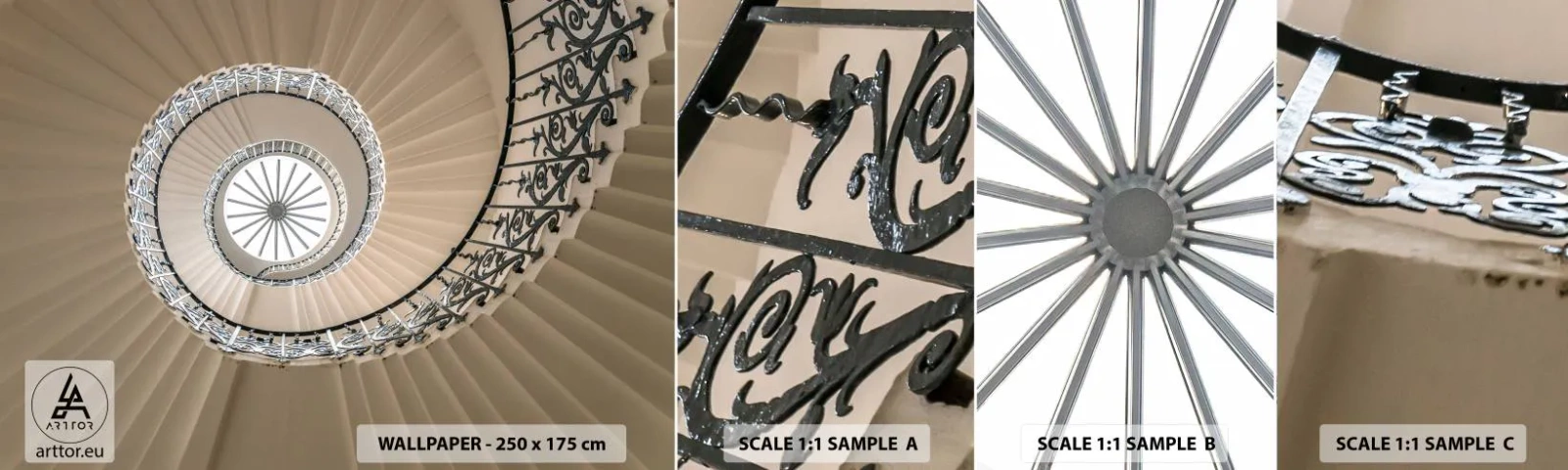 Fototapeta Próbka Samoprzylepna Deluxe Sticker - W środku muszli - Schody, Kręcone, Ozdoba - 100x30 cm