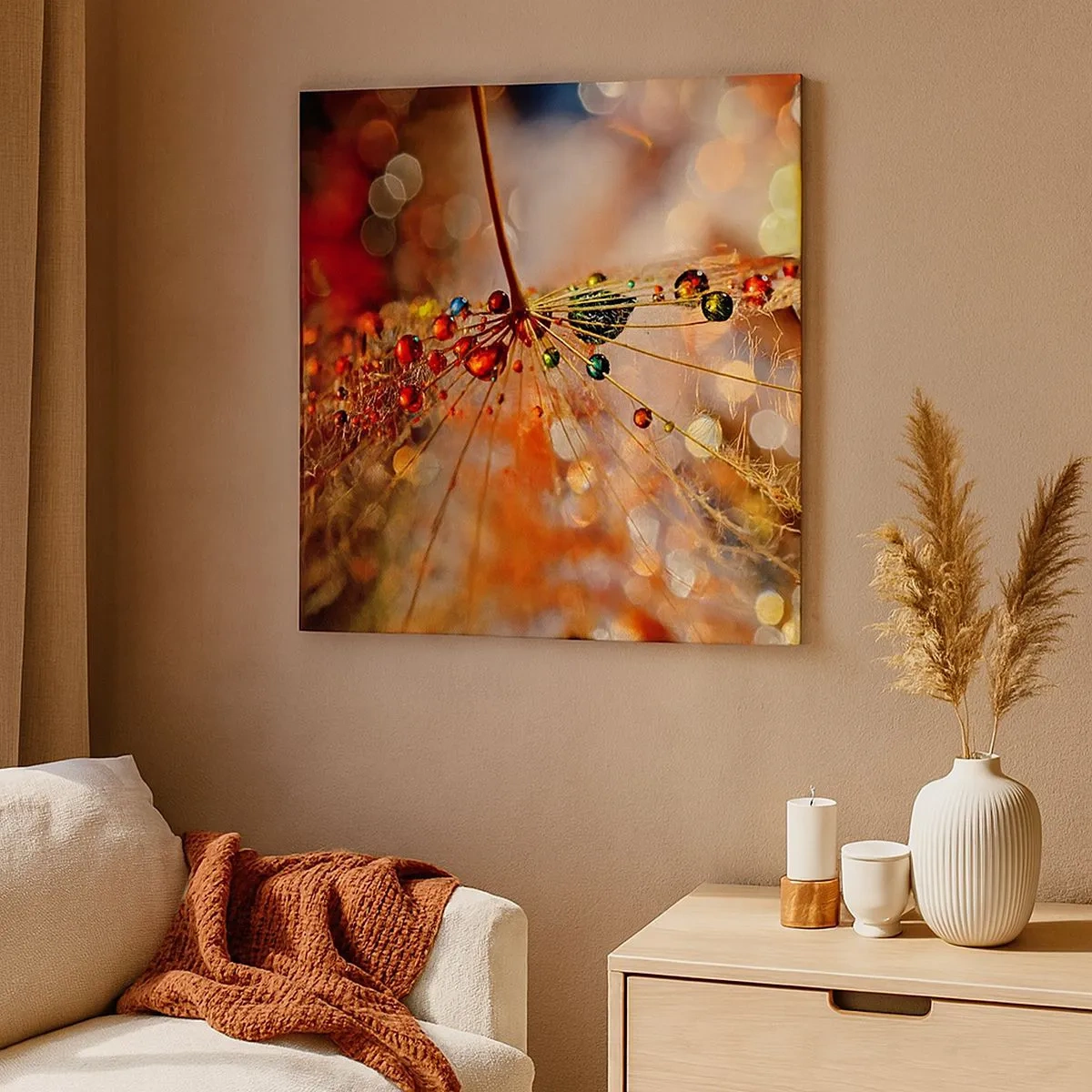 Obraz na płótnie - Nanizane na pajęczą nić - 30x30 cm