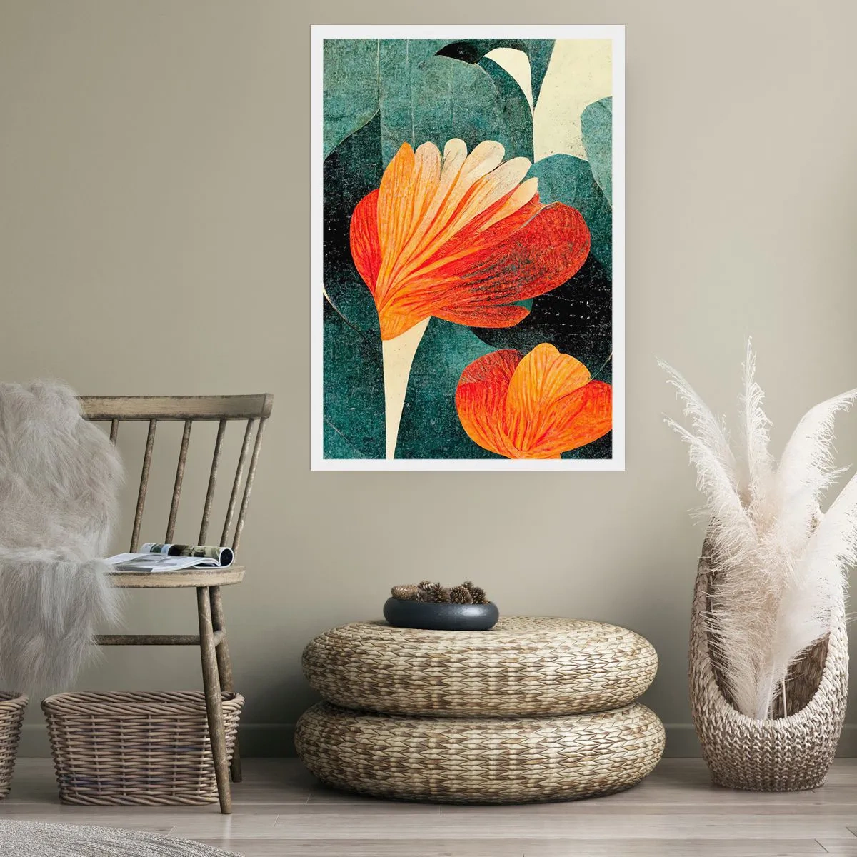 Plakat - Żar tropików i chłód zieleni - 30x40 cm