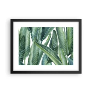 Plakat w czarnej ramie - Zieleń sama w sobie - 40x30 cm
