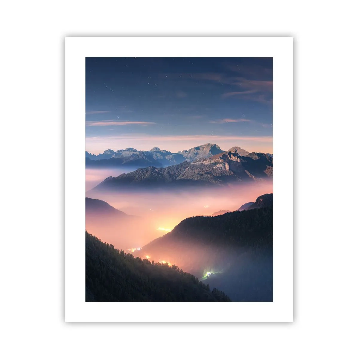 Plakat - Światło w dolinach - 40x50 cm