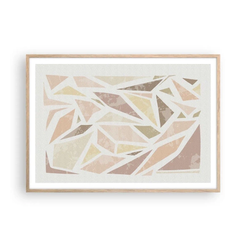 Plakat w ramie jasny dąb - Kompozycja witrażowa - 100x70 cm